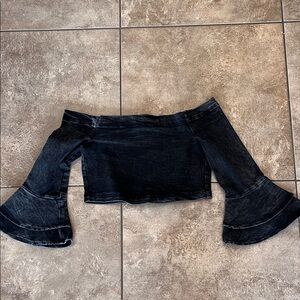 Zara Black Off-Shoulder Blouse